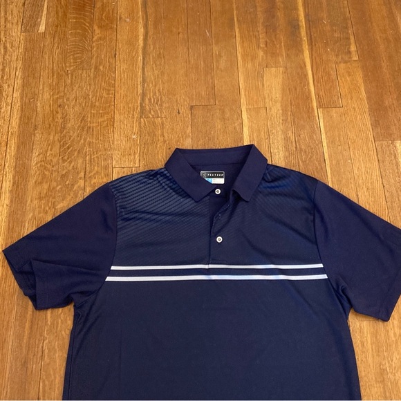 PGA TOUR Men's Performance Golf Polo Shirt Navy Blue Large Athletic Fit - Picture 3 of 10